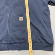 Navy Carhartt zip up Hoodie Men's 4XL