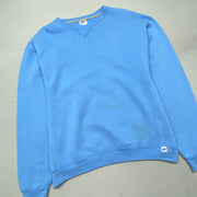 Vintage 90s Blue Blank Sweatshirt Men's Large