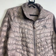 Grey Lilac North Face Light Puffer Jacket Womens Large