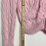 Light Pink Women's Ralph Lauren Hoodie Knit Jumper Women's Medium