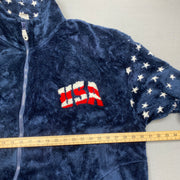 Vintage Navy USA Fleece Jacket Men's XXXL