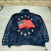 Vintage Navy USA Fleece Jacket Men's XXXL