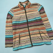 Brown Fleece Jacket Men's Large