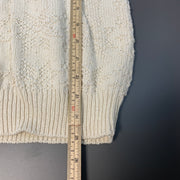 Grey and Beige Knitwear Sweater Men's Medium