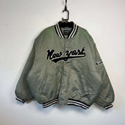 Khaki New York Baseball Varsity Jacket Men's XXXL