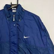 Vintage 90s Navy Nike Quilted Jacket Women's Medium