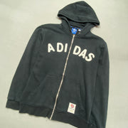 Black Adidas zip up Hoodie Men's Medium