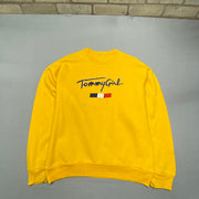 Yellow Tommy Hilfiger Sweatshirt Women's Large