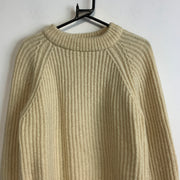 Cream Chunky Knit Sweater Women's Medium