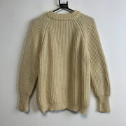 Cream Chunky Knit Sweater Women's Medium