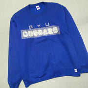 Vintage 90s Blue Russell Athletic Sweatshirt Women's Large