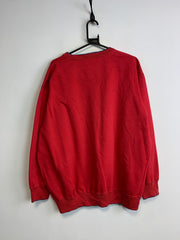 Vintage Red Embroidery Sweatshirt Men's Large