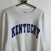 Vintage 90s White Russell Athletic Sweatshirt Men's Medium