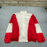 Vintage White and Red Windbreaker Men's Large