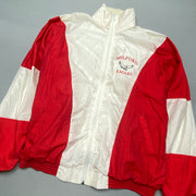 Vintage White and Red Windbreaker Men's Large