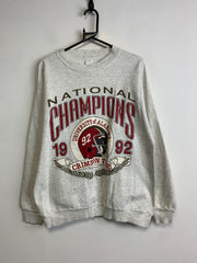 Grey Graphic Print Sweatshirt Men's medium