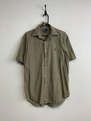 Olive Green Ralph Lauren Short-sleeved Shirt Men's Small