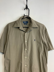 Olive Green Ralph Lauren Short-sleeved Shirt Men's Small