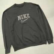 Reworked Blue Nike Embroidery Sweatshirt Women's Large