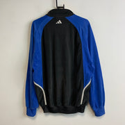 Vintage 90s Black and Blue Track Jacket Men's Large