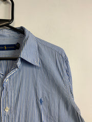 Blue Ralph Lauren Striped Shirt Men's Medium