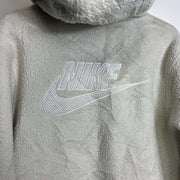 Beige Pullover Nike Hoodie Fleece Small