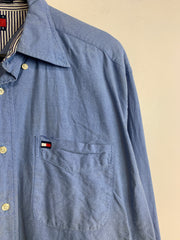 Blue Tommy Hilfiger Shirt Men's Medium