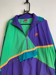 Vintage 90s Green and Purple Nike Windbreaker Men's Large