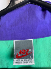 Vintage 90s Green and Purple Nike Windbreaker Men's Large