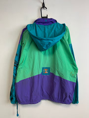 Vintage 90s Green and Purple Nike Windbreaker Men's Large