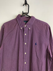 Purple Ralph Lauren Checkered Shirt Men's Small