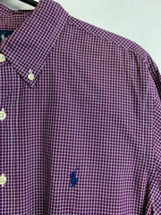 Purple Ralph Lauren Checkered Shirt Men's Small