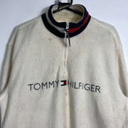 Vintage 90s Beige Tommy Hilfiger Fleece Small