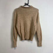 Beige Mohair Turtleneck Sweater Womens Small