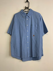 Blue Tommy Hilfiger Short-sleeved Shirt Men's Large