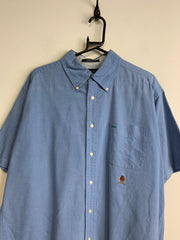 Blue Tommy Hilfiger Short-sleeved Shirt Men's Large