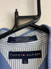 Blue Tommy Hilfiger Short-sleeved Shirt Men's Large