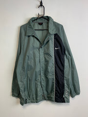 Vintage Green and Navy Nike Windbreaker Men's Large