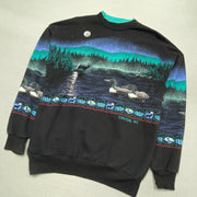 Vintage Black Sweatshirt Women's XL/L