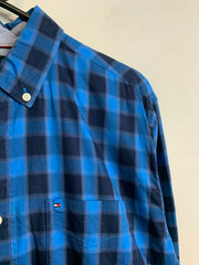 Blue Tommy Hilfiger Checkered Shirt Men's Medium