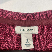 Pink L.L Bean Cable Knit Jumper Womens Small