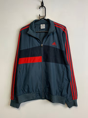 00s Blue Red Black Adidas Windbreaker Men's Large