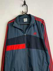 00s Blue Red Black Adidas Windbreaker Men's Large