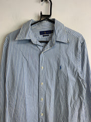 Blue Ralph Lauren Striped Shirt Men's Small