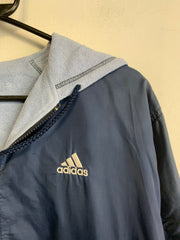 Navy Adidas Reversible Windbreaker Men's Medium