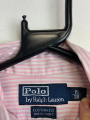 Pink Ralph Lauren Striped Shirt Men's Small