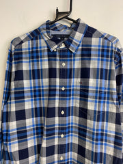 Blue Tommy Hilfiger Checkered Shirt Men's Large