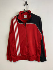 00s Black and Red Adidas track Jacket Men's Small