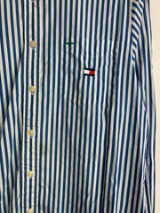 Blue Tommy Hilfiger Striped Shirt Men's Small