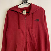 Red North Face zip up Hoodie Men's Large